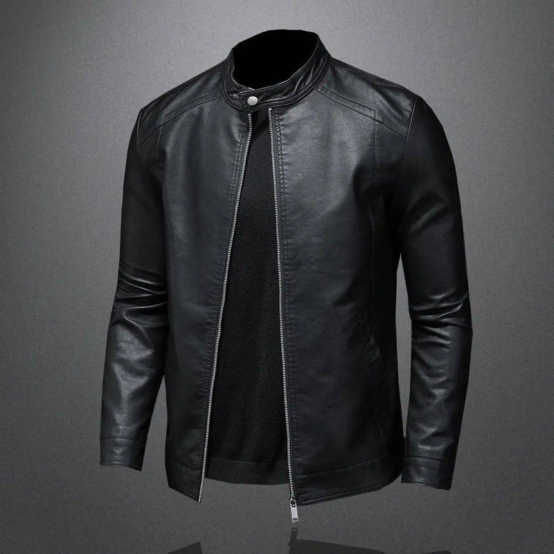Veste en Cuir pour Homme Décontractée Motard