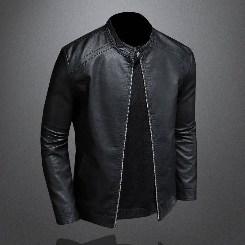 Veste en Cuir pour Homme Décontractée Motard