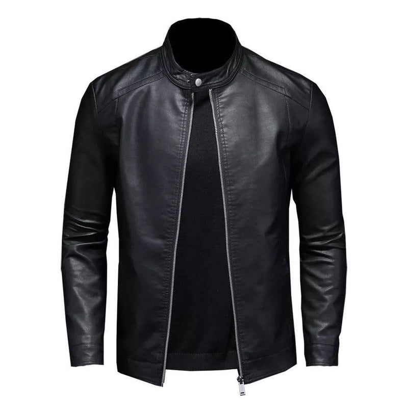 Veste en Cuir pour Homme Décontractée Motard