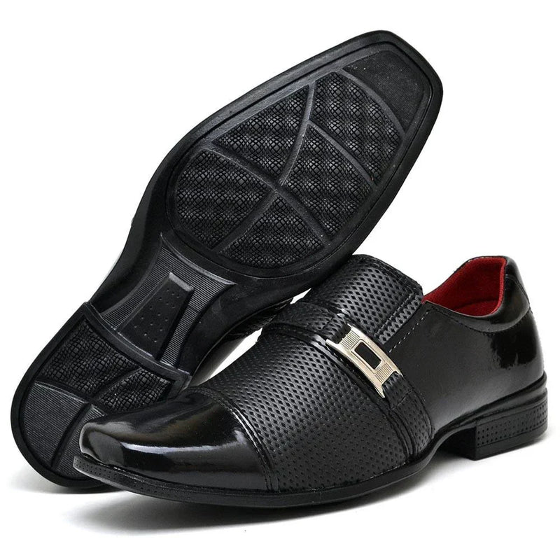 Chaussure Habillée Vernie Homme avec Boucle